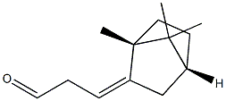 3-[(1R,4R)-Bornan-6-ylidene]propanal 구조식 이미지