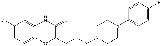 2-[3-[4-(4-Fluorophenyl)piperazin-1-yl]propyl]-6-chloro-2H-1,4-benzoxazin-3(4H)-one 구조식 이미지