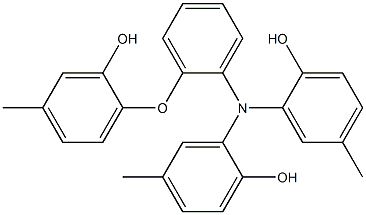 N,N-Bis(2-hydroxy-5-methylphenyl)-2-(2-hydroxy-4-methylphenoxy)benzenamine 구조식 이미지