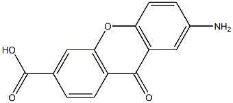 7-Amino-9-oxo-9H-xanthene-3-carboxylic acid 구조식 이미지