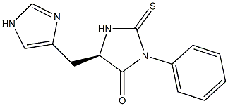 (5R)-5-(1H-Imidazol-4-ylmethyl)-3-phenyl-2-thioxoimidazolidin-4-one Structure