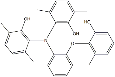 N,N-Bis(6-hydroxy-2,5-dimethylphenyl)-2-(2-hydroxy-6-methylphenoxy)benzenamine 구조식 이미지