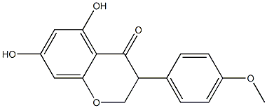 3-(4-Methoxyphenyl)-5,7-dihydroxy-2H-1-benzopyran-4(3H)-one 구조식 이미지