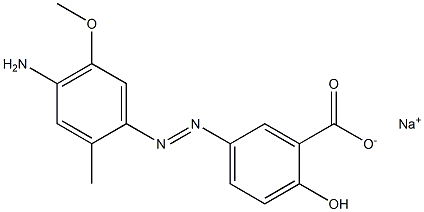 5-(4-Amino-5-methoxy-2-methylphenylazo)-2-hydroxybenzoic acid sodium salt 구조식 이미지