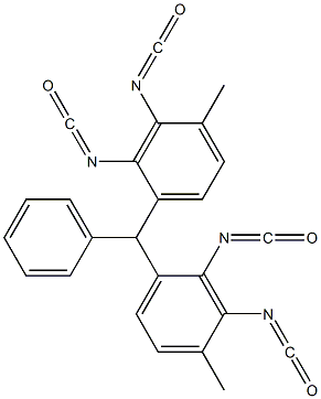 Bis(2,3-diisocyanato-4-methylphenyl)phenylmethane Structure