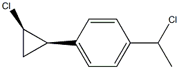 (1R,2R)-1-Chloro-2-[4-(1-chloroethyl)phenyl]cyclopropane Structure