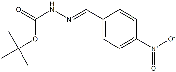 4-Nitrobenzaldehyde tert-butyloxycarbonyl hydrazone Structure