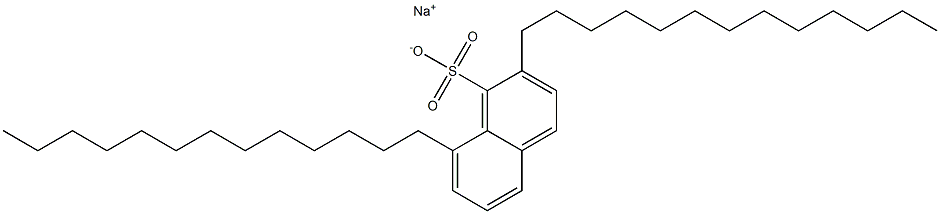 2,8-Ditridecyl-1-naphthalenesulfonic acid sodium salt Structure