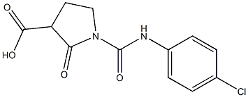 1-[[(4-Chlorophenyl)amino]carbonyl]-2-oxopyrrolidine-3-carboxylic acid Structure