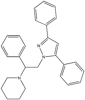 3,5-Diphenyl-1-[2-phenyl-2-(piperidin-1-yl)ethyl]-1H-pyrazole Structure