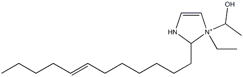 2-(7-Dodecenyl)-1-ethyl-1-(1-hydroxyethyl)-4-imidazoline-1-ium 구조식 이미지