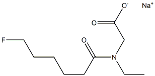 N-Ethyl-N-(6-fluorohexanoyl)glycine sodium salt 구조식 이미지