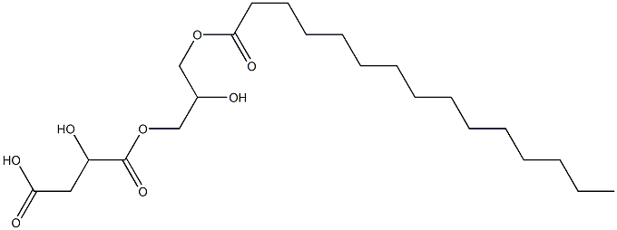 D-Malic acid hydrogen 1-(2-hydroxy-3-pentadecanoyloxypropyl) ester 구조식 이미지
