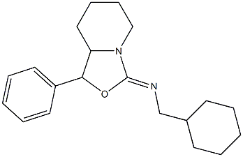 (3Z)-Hexahydro-3-(cyclohexylmethylimino)-1-phenyloxazolo[3,4-a]pyridine 구조식 이미지