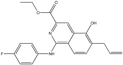 6-(2-Propenyl)-5-hydroxy-1-(p-fluoroanilino)isoquinoline-3-carboxylic acid ethyl ester Structure