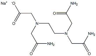 N-[2-[Bis(carbamoylmethyl)amino]ethyl]-N-(carbamoylmethyl)glycine sodium salt 구조식 이미지