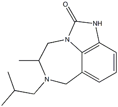 4,5,6,7-Tetrahydro-5-methyl-6-(2-methylpropyl)imidazo[4,5,1-jk][1,4]benzodiazepin-2(1H)-one Structure