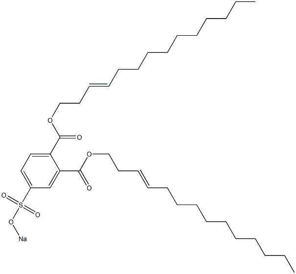 4-(Sodiosulfo)phthalic acid di(3-tetradecenyl) ester 구조식 이미지