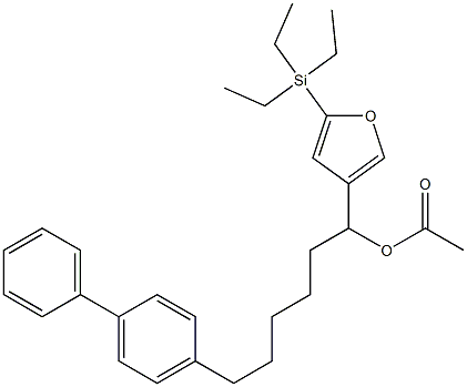 Acetic acid 1-[5-(triethylsilyl)-3-furyl]-6-(biphenyl-4-yl)hexyl ester 구조식 이미지