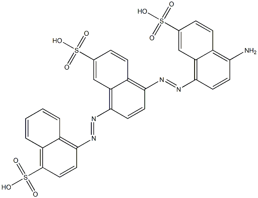 4-[[4-[(4-Amino-7-sulfo-1-naphthalenyl)azo]-7-sulfo-1-naphthalenyl]azo]-1-naphthalenesulfonic acid Structure