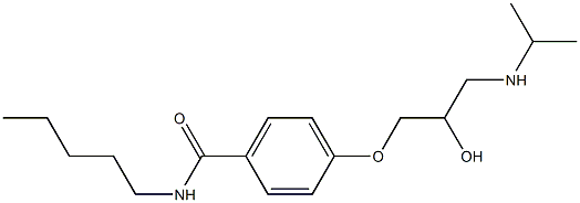 1-[4-[Pentylcarbamoyl]phenoxy]-3-[isopropylamino]-2-propanol Structure