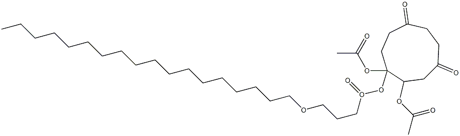 2,3-Bis(acetyloxy)-1,5-dioxa-3-tricosanoyloxycyclononane-6,9-dione 구조식 이미지