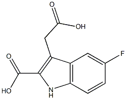 (5-Fluoro-2-carboxy-1H-indol-3-yl)acetic acid 구조식 이미지