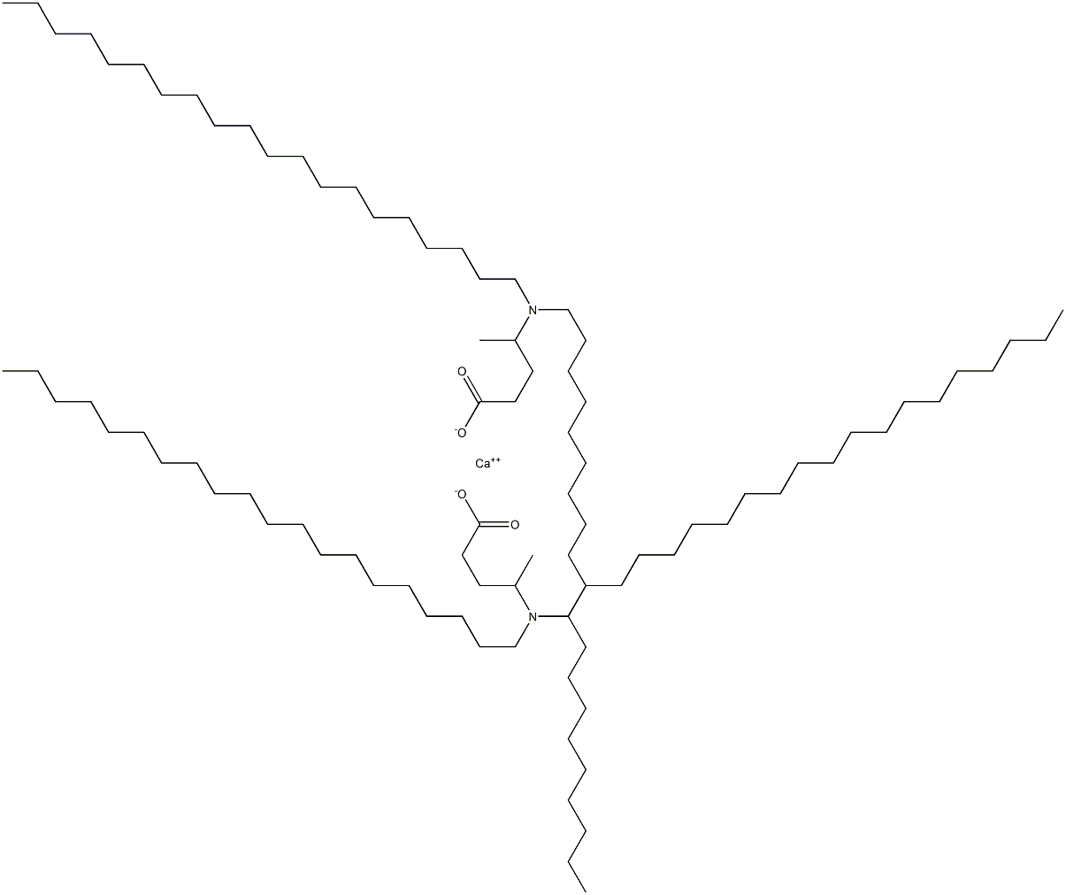 Bis[4-(diicosylamino)valeric acid]calcium salt 구조식 이미지