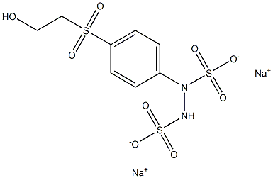 1-[p-(2-Hydroxyethylsulfonyl)phenyl]hydrazine-1,2-disulfonic acid disodium salt 구조식 이미지