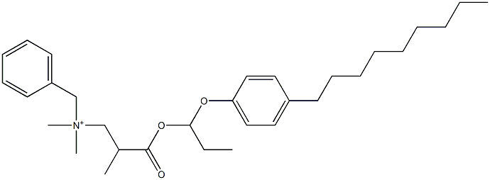 N,N-Dimethyl-N-benzyl-N-[2-[[1-(4-nonylphenyloxy)propyl]oxycarbonyl]propyl]aminium 구조식 이미지