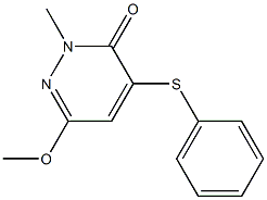 6-Methoxy-2-methyl-4-(phenylthio)pyridazin-3(2H)-one 구조식 이미지