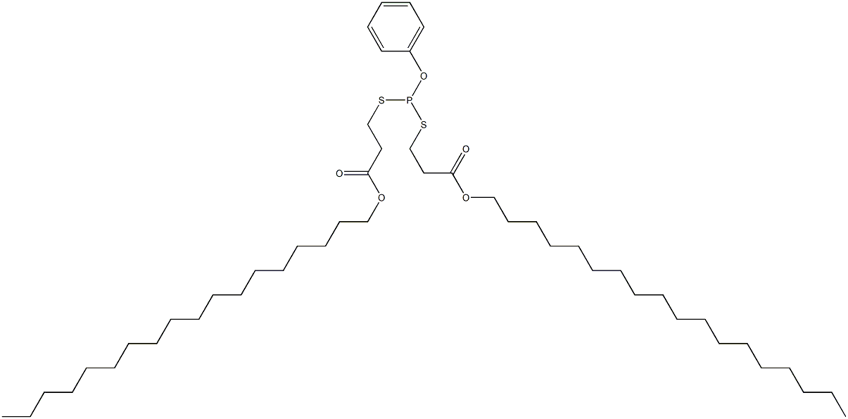 Dithiophosphorous acid S,S-bis[2-(octadecyloxycarbonyl)ethyl]O-phenyl ester Structure