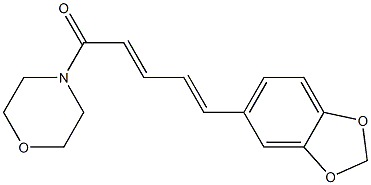 4-[5-(3,4-Methylenebisoxyphenyl)-1-oxo-2,4-pentadienyl]morpholine 구조식 이미지