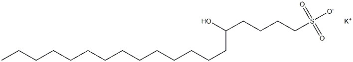 5-Hydroxynonadecane-1-sulfonic acid potassium salt Structure