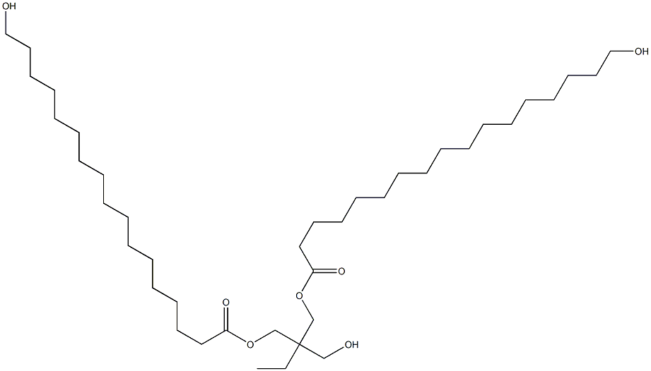 Bis(17-hydroxyheptadecanoic acid)2-ethyl-2-(hydroxymethyl)-1,3-propanediyl ester 구조식 이미지