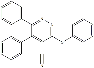 3-(Phenylthio)-5,6-diphenylpyridazine-4-carbonitrile 구조식 이미지