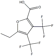 3,4-Bis(trifluoromethyl)-5-ethylfuran-2-carboxylic acid Structure