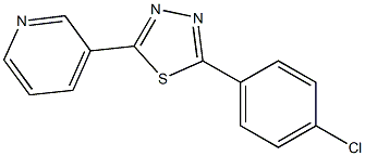 5-(4-Chlorophenyl)-2-(3-pyridinyl)-1,3,4-thiadiazole Structure