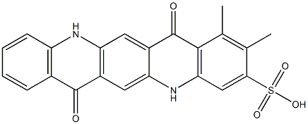 5,7,12,14-Tetrahydro-1,2-dimethyl-7,14-dioxoquino[2,3-b]acridine-3-sulfonic acid 구조식 이미지