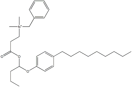 N,N-Dimethyl-N-benzyl-N-[2-[[1-(4-nonylphenyloxy)butyl]oxycarbonyl]ethyl]aminium 구조식 이미지