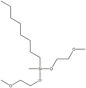 Methyl(octyl)bis(2-methoxyethyloxy)silane Structure