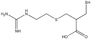 2-Mercaptomethyl-3-[(2-guanidinoethyl)thio]propanoic acid 구조식 이미지