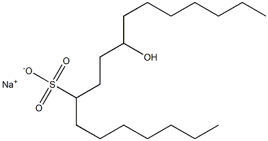 11-Hydroxyoctadecane-8-sulfonic acid sodium salt 구조식 이미지