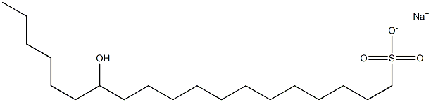 13-Hydroxynonadecane-1-sulfonic acid sodium salt Structure