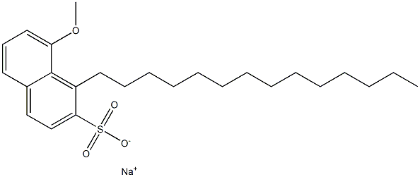 8-Methoxy-1-tetradecyl-2-naphthalenesulfonic acid sodium salt 구조식 이미지