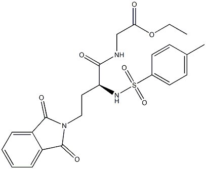 (+)-N-[(S)-4-Phthalimidyl-2-(p-tolylsulfonylamino)butyryl]glycine ethyl ester Structure