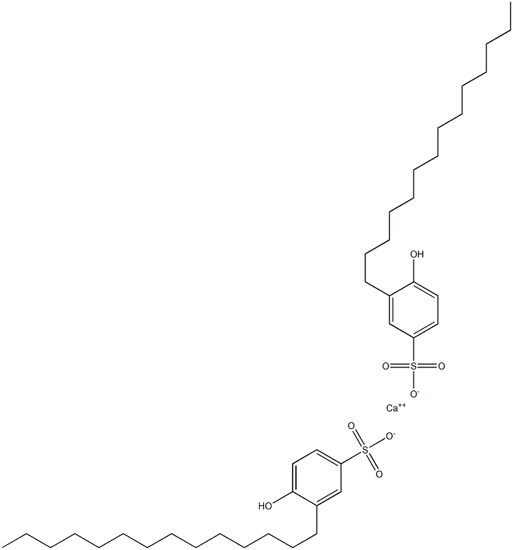 Bis(4-hydroxy-3-tetradecylbenzenesulfonic acid)calcium salt 구조식 이미지
