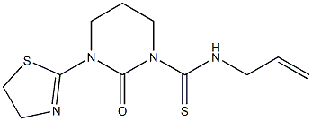 1-Allylthiocarbamoyl-3-(2-thiazolin-2-yl)tetrahydropyrimidin-2(1H)-one 구조식 이미지