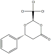 (2R,6R)-2-Trichloromethyl-6-phenyl-1,3-dioxan-4-one 구조식 이미지