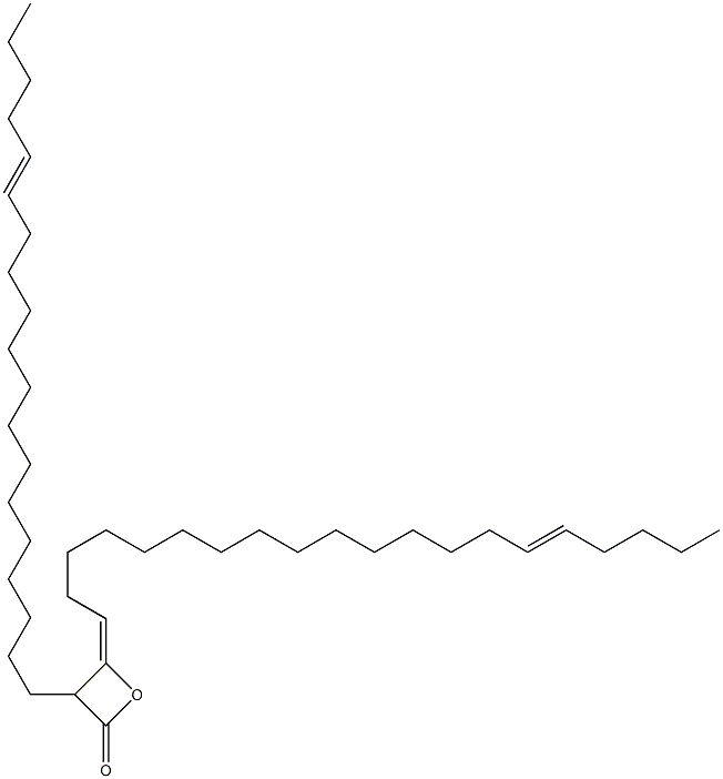 3-(14-Nonadecenyl)-4-(15-icosen-1-ylidene)oxetan-2-one Structure